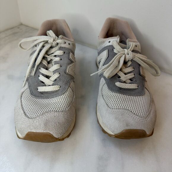 New Balance 574 Lifestyle Suede Gray Pink Rose Retro Surf  Women's 10 / 8.5 Men - Picture 3 of 10